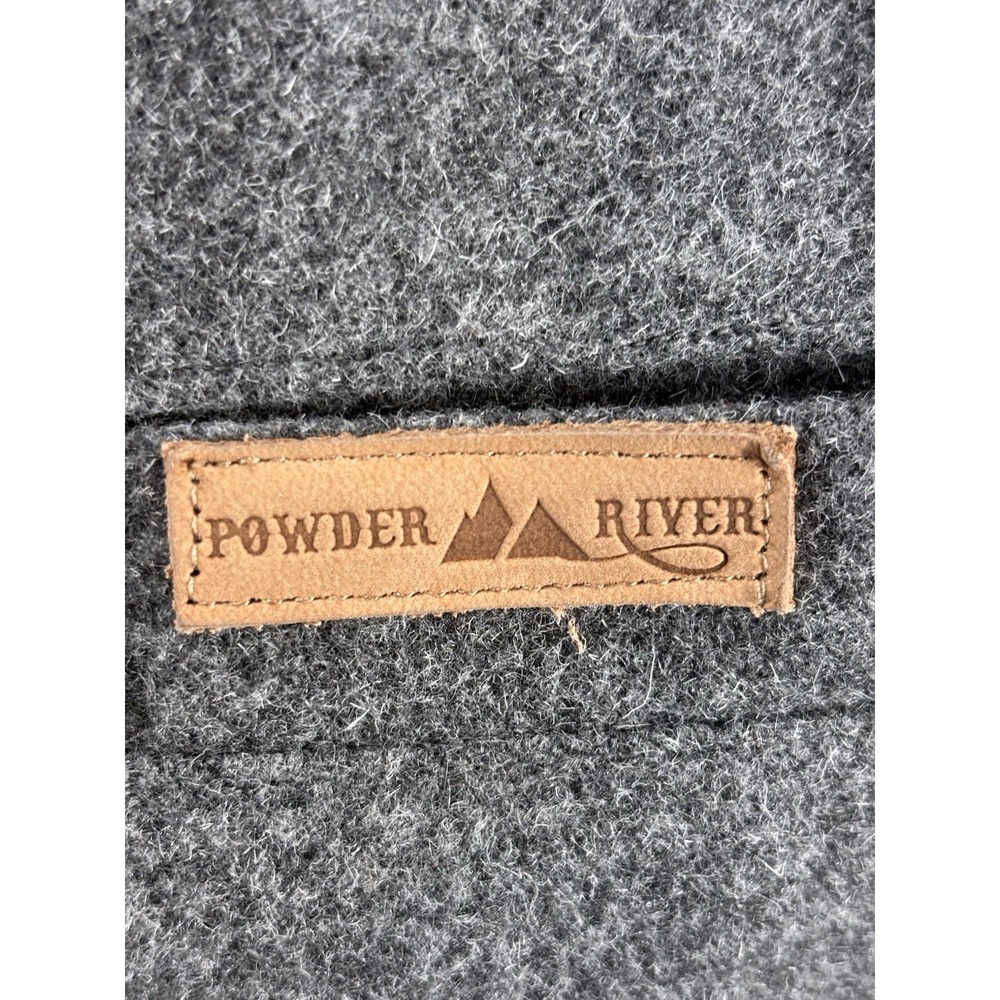 Powder River Outfitters Panhandle Vest Sz M Wool Gray 4pockets Mens Button Front - Picture 4 of 11